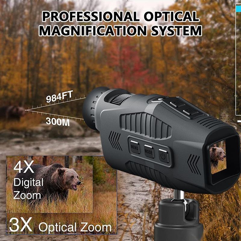 Red Low Light Digital Infrared Goggles Binoculars Hunting Night Vision