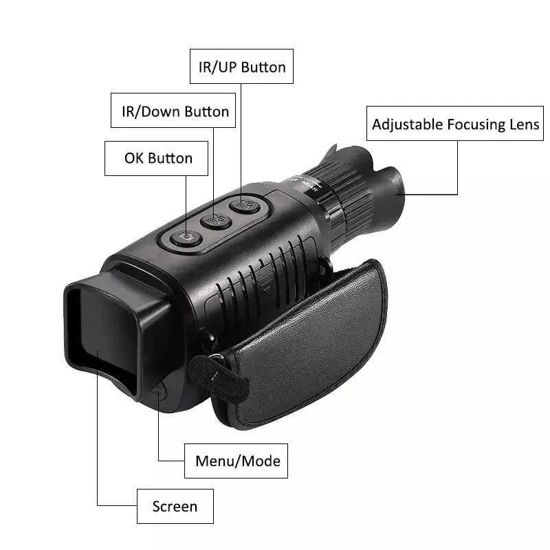 Hunting Digital Binocular Night Vision Goggle Infrared Optical 4X Night Vision Monocular Camera